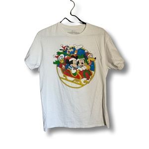 Mickey Mouse & Friends Christmas Sleigh Graphic Tee T Shirt